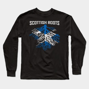 Scottish Roots with Scotland Flag Long Sleeve T-Shirt